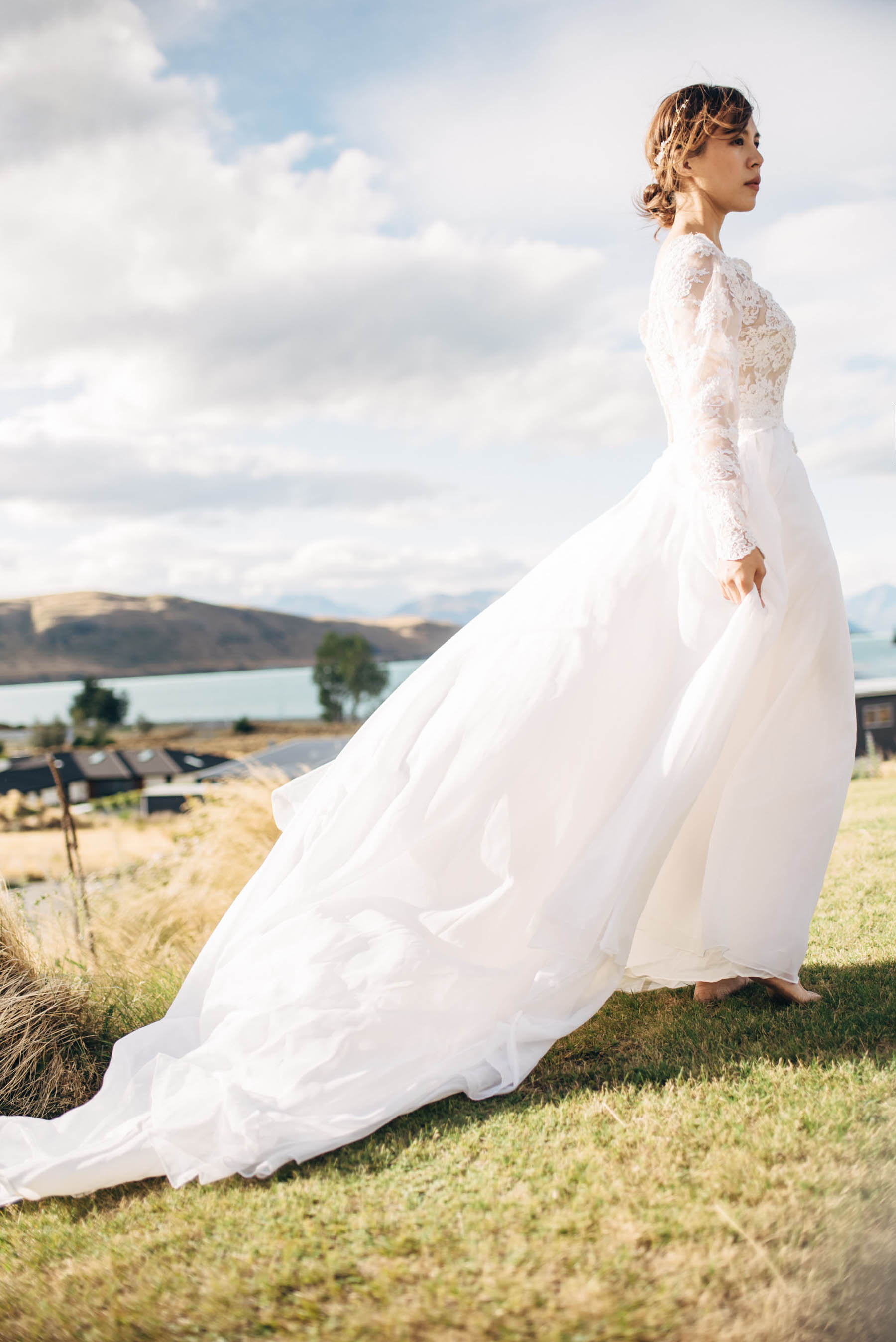 Lake Tekapo 紐西蘭 海外婚紗 Jill Loves Lace 蒂卡波湖 婚紗